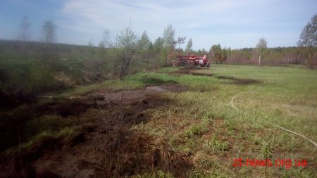 В Олевському районі горів торф на площі 0,05 га