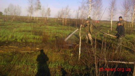 В Олевському районі горів торф на площі 0,05 га