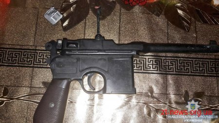 У Брусилові поліцейські вилучили у батька та сина рушницю і пістолет