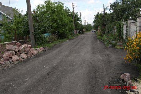 Працівники КП "УАШ" підсипають провулки зрізаним асфальтом