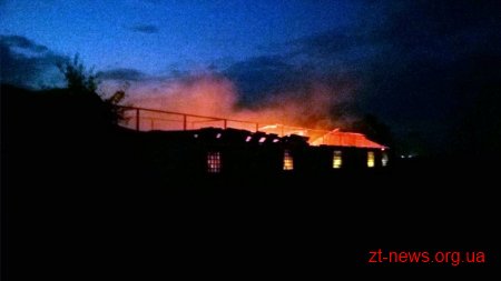 На Житомирщині горіла будівля підприємства по виготовленню деревного вугілля