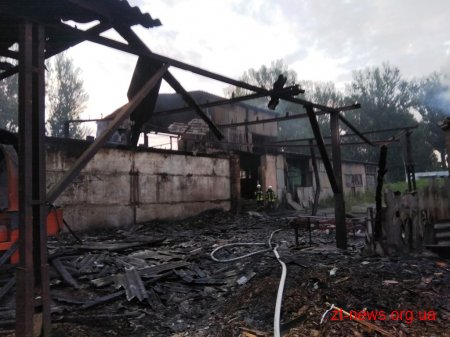 На Житомирщині горів склад та цех з виробництва паливних пелетів