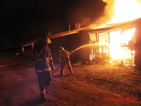 В Пулинському районі рятувальники загасили пожежу в сушарці деревної продукції