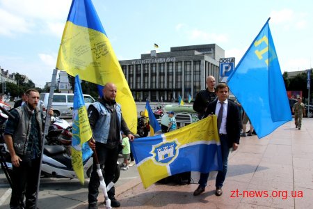 Учасники мотопробігу «За єдність» відвідали Житомир