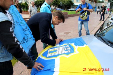 Учасники мотопробігу «За єдність» відвідали Житомир