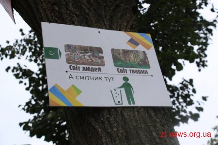 В одному з скверів Житомира встановили мотиваційні таблички