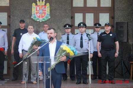 У Житомирі вшанували пам'ять правоохоронців, які загинули під час виконання службових обов’язків