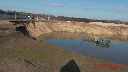 На Житомирщині підприємство без дозволу проводило видобуток піску