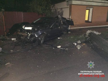 У Житомирі п'яний водій зніс електроопору