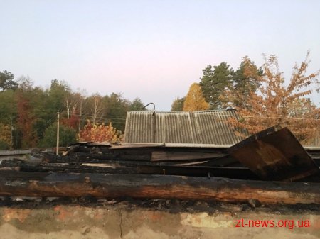 На Житомирщині під час пожежі в гаражі згорів автомобіль