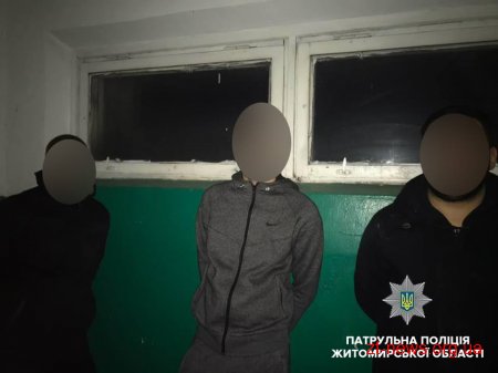 У Житомирі патрульні затримали трьох чоловіків, які обікрали квартиру