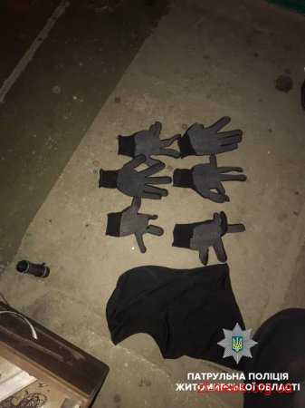 У Житомирі патрульні затримали трьох чоловіків, які обікрали квартиру