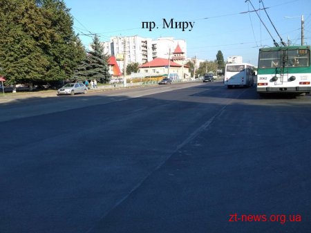 З початку року в Житомирі капітально відремонтували майже 100 тис.м2 асфальтобетонного покриття