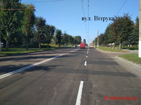 З початку року в Житомирі капітально відремонтували майже 100 тис.м2 асфальтобетонного покриття