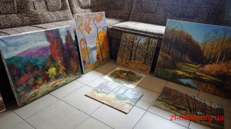 Художники пленеру «Осіння палітра Полісся» подарували ОДА 20 власних картин