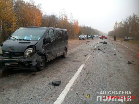 Неподалік Черняхова «Skoda» вилетіла на зустрічну смугу та зіткнулася з автомобілем «Ford»