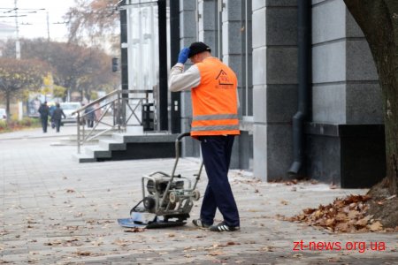 У Житомирі триває реконструкція тротуарів