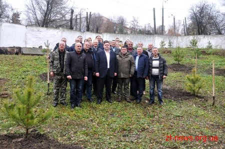 Керівники області разом з депутатами та лісниками посадили сосни на території онкодиспансеру
