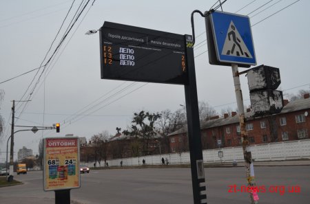 8 з 13 табло прогнозування транспорту вже встановлено у Житомирі в рамках Бюджету участі