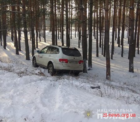 На Малинщині автомобіль не втримався на дорозі та потрапив у кювет