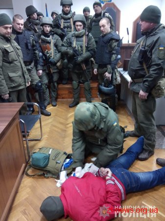 У Житомирі пройшли спільні навчання поліцейських та нацгвардійців