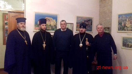 У Житомирі відкрили виставку картин Василя Красьохи, написаних на Афоні