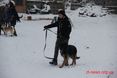 У Житомирі поліцейські нагородили учасників кінологічного клубу подяками та солодкими подарунками