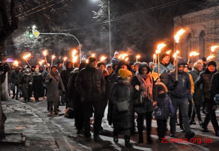 У Житомирі відбулася традиційна смолоскипна хода до дня народження Степана Бандери