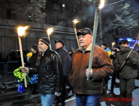 У Житомирі відбулася традиційна смолоскипна хода до дня народження Степана Бандери