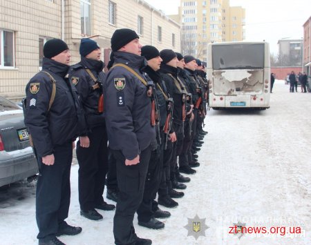 Із зони проведення ООС повернувся зведений загін поліцейських Житомирщини