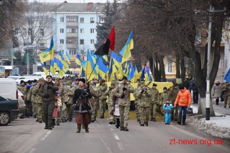 Сотні житомирян долучилися до створення «живого» ланцюга єдності