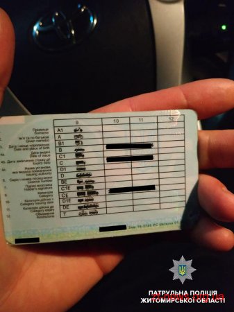 У підозрілого чоловіка патрульні виявили наркотики та підробне водійське посвідчення