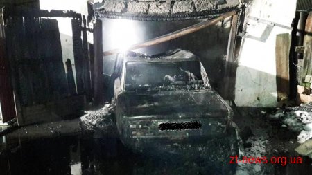 В смт Першотравневе Овруцького району згорів гараж з автомобілем