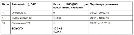 Майже всі навчальні заклади Житомирщини відновили навчання після карантину