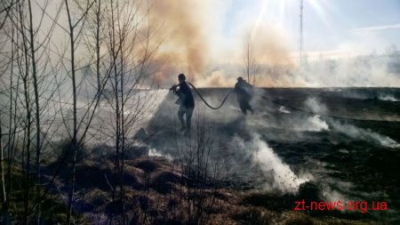 За добу по області ліквідовано 4 пожежі сухої трави на площі 4 га