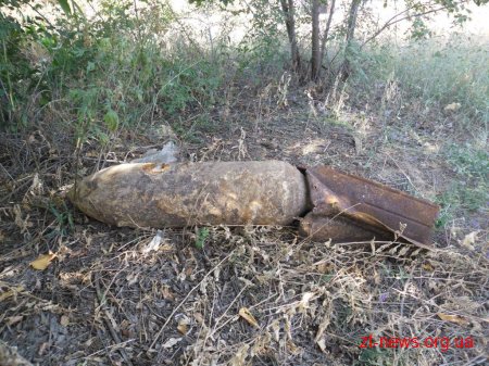 На Житомирщині працівники залізниці виявили в канаві авіаційну бомбу