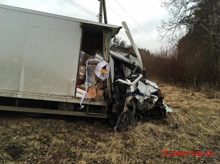 Поблизу Житомира вантажівка в'їхала в автобус
