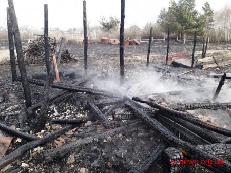 На Житомирщині через палаючий сухостій ледь не згорів будинок