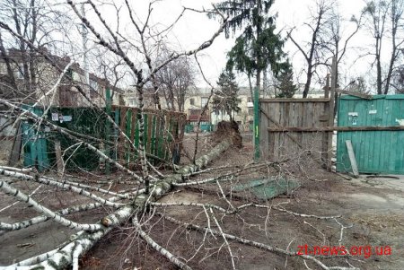 У Житомирі перевірять стан рекламних конструкцій, що зазнали пошкодження під час негоди