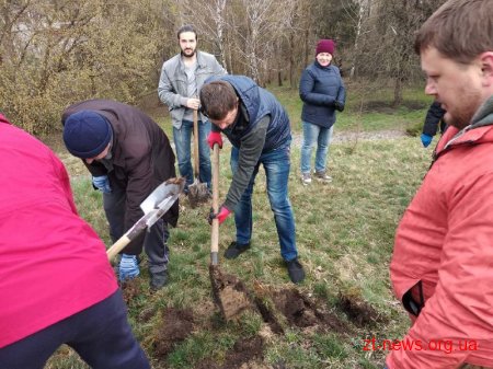 Працівники ОДА у Житомирі висадили 120 дерев та 50 кущів