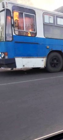 У Житомирі горів тролейбус, який прямував в депо
