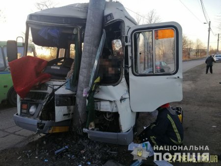 У Коростені автобус зіткнувся з електроопорою