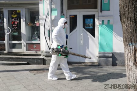 У Житомирі проводять дезинфекцію вулиць