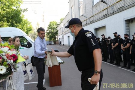 Поліцейських Житомира привітали із першим ювілеєм