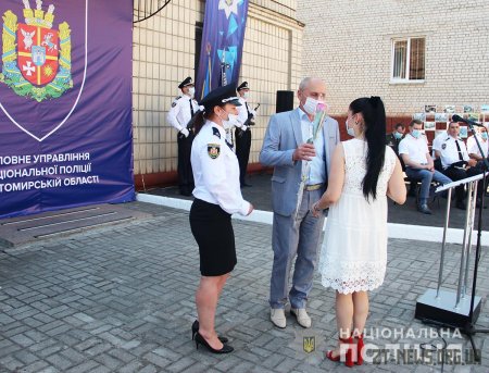 Поліцейських Житомира привітали із першим ювілеєм