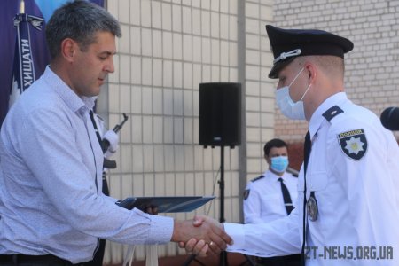 Поліцейських Житомира привітали із першим ювілеєм