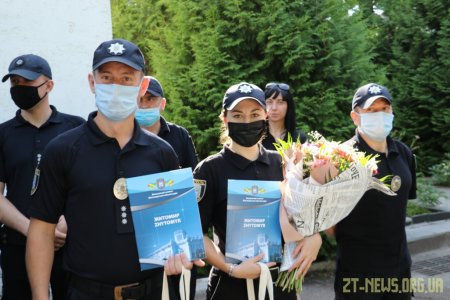 Поліцейських Житомира привітали із першим ювілеєм