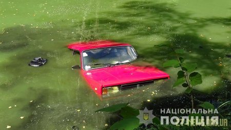 Поблизу Житомира у водоймі виявили утоплений автомобіль з тілом водія