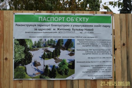У Житомирі триває будівництво скейтпарку