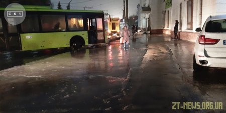 У Житомирі приміський автобус врізався в бетонну опору